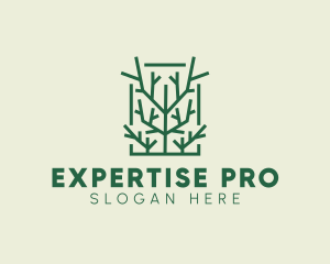 Garden Forest Tree Branch logo design