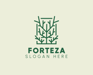 Garden Forest Tree Branch logo design