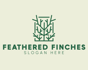 Garden Forest Tree Branch logo design