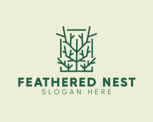 Garden Forest Tree Branch logo design