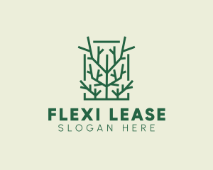 Garden Forest Tree Branch logo design