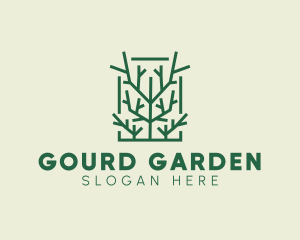 Garden Forest Tree Branch logo design