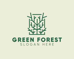 Garden Forest Tree Branch logo design