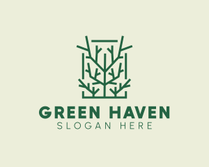 Hedge - Garden Forest Tree Branch logo design