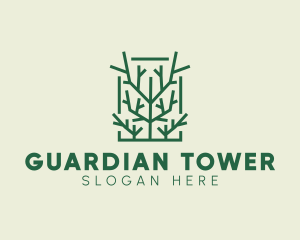 Garden Forest Tree Branch logo design