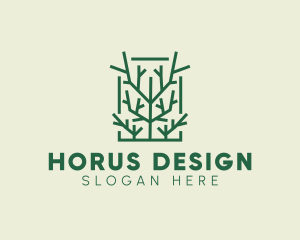 Garden Forest Tree Branch logo design