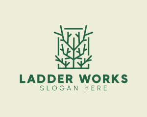 Garden Forest Tree Branch logo design