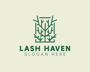 Garden Forest Tree Branch logo design