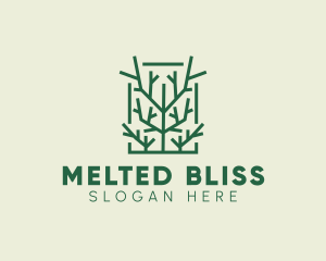 Garden Forest Tree Branch logo design