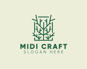 Garden Forest Tree Branch logo design