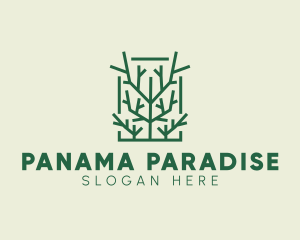 Garden Forest Tree Branch logo design