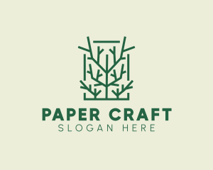 Garden Forest Tree Branch logo design