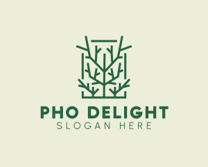 Garden Forest Tree Branch logo design