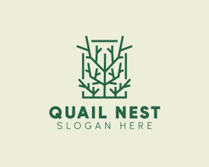 Garden Forest Tree Branch logo design