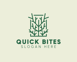 Garden Forest Tree Branch logo design