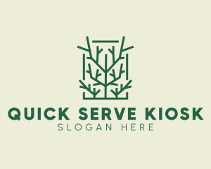 Garden Forest Tree Branch logo design