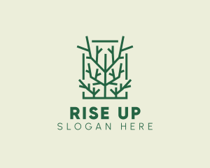 Garden Forest Tree Branch logo design