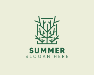 Garden Forest Tree Branch logo design