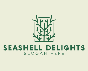 Garden Forest Tree Branch logo design