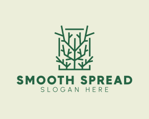 Garden Forest Tree Branch logo design