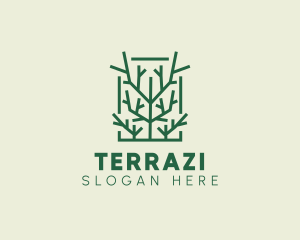 Garden Forest Tree Branch logo design