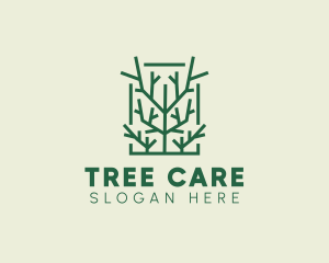 Garden Forest Tree Branch logo design