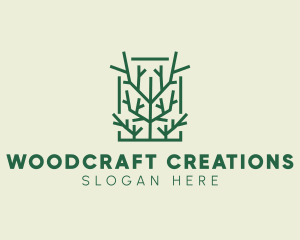 Garden Forest Tree Branch logo design