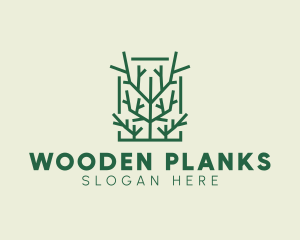 Garden Forest Tree Branch logo design