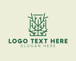 Plant - Lawn Tree Branch logo design