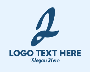 Multiple - Handwritten Number 2 logo design