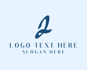 Handwritten Number 2  logo design