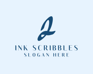 Handwritten - Handwritten Number 2 logo design