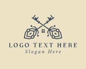 Logistic Hub - House Key Real Estate logo design