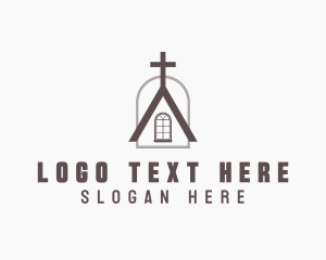 Evangelist - Holy Church Crucifix logo design
