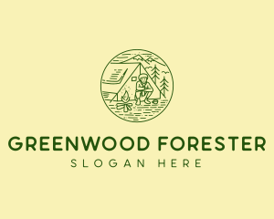 Nature Forest Camping logo design