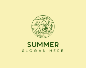 Nature Forest Camping logo design