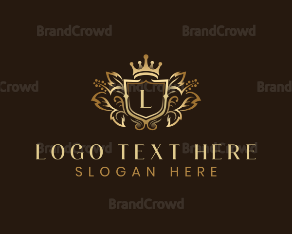 Crown Shield Flower Logo