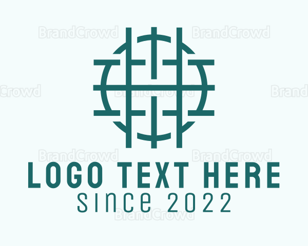 Green Textile Texture Logo