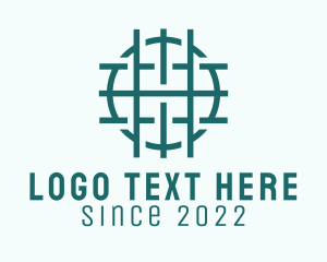 Carpentry - Green Textile Texture logo design
