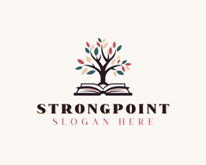 Publishing - Educational Learning Book Tree logo design