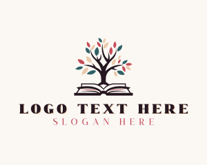 Ebook - Educational Learning Book Tree logo design