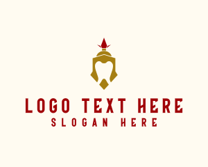 Spartan Helmet Armor  logo design