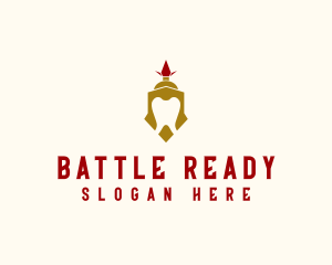 Spartan Helmet Armor  logo design