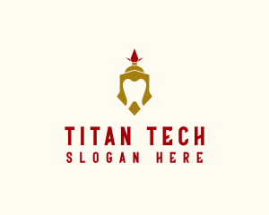 Spartan Helmet Armor  logo design