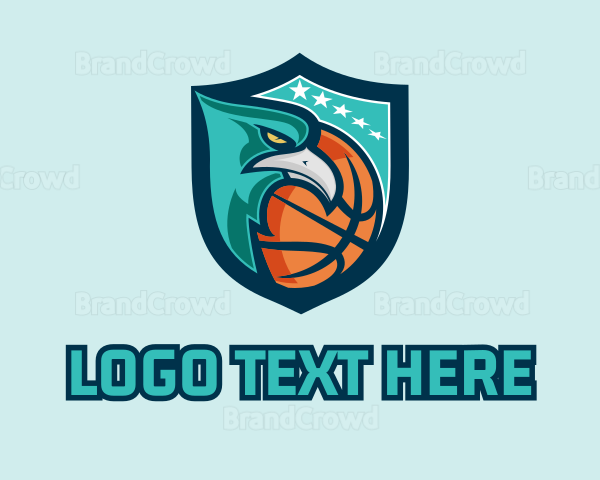 Basketball Eagle Mascot Logo