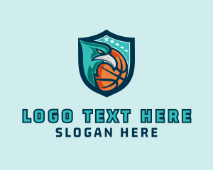 Sports Equipment - Basketball Eagle Crest logo design