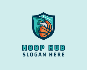 Basketball Eagle Crest logo design