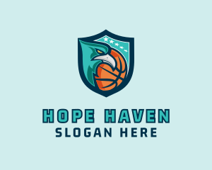 Sports Equipment - Basketball Eagle Crest logo design
