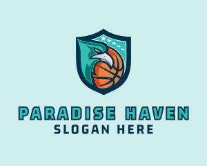 Basketball Eagle Crest logo design