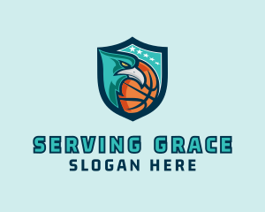 Basketball Eagle Crest logo design